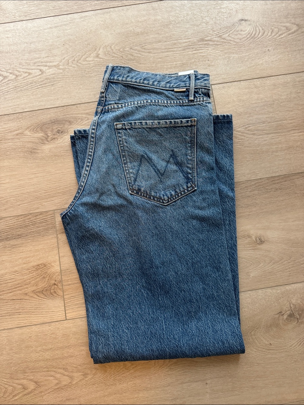 MOTHER Women's Vintage Blue Wide-Leg Jeans